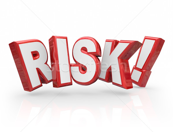 Risk kelime 3D harfler sorumluluk tehlike Stok fotoğraf © iqoncept