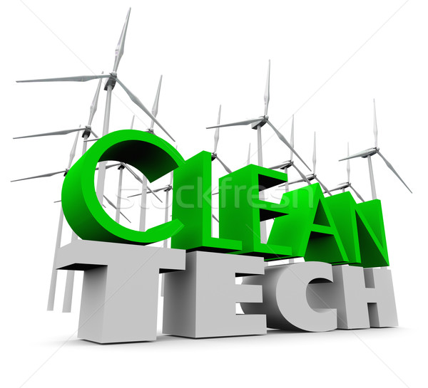 Clean Tech Windmill Farm Renewable Energy Wind Turbines Stock photo © iqoncept