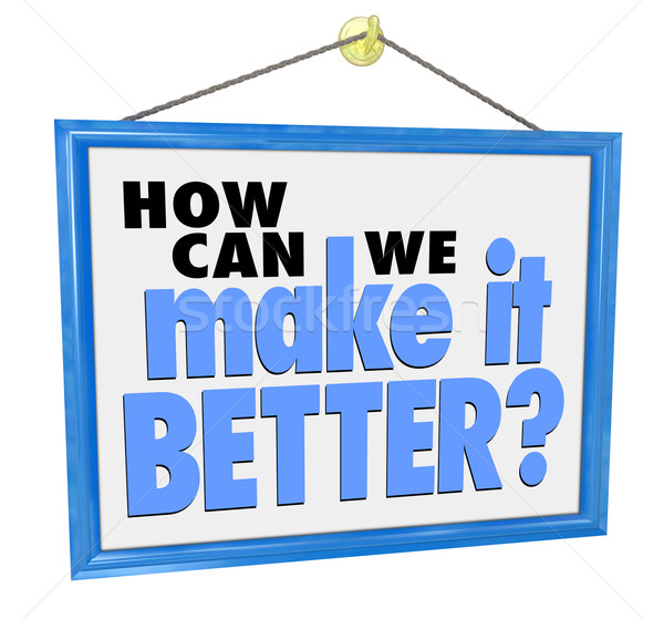 How Can We Make It Better Question Store Sign Customer Support F Stock photo © iqoncept
