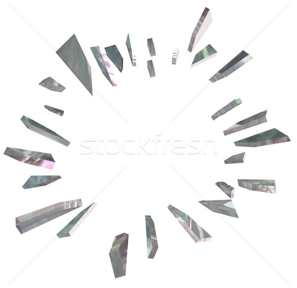 Breaking Glass Explosion Big Shards Announcement Blank Copy Spac Stock photo © iqoncept