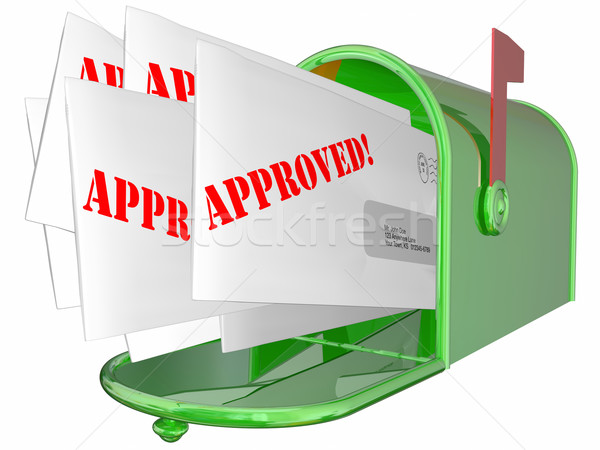 Approved Letter Accepted Message Mailbox 3D Stock photo © iqoncept