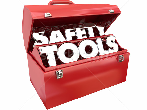 Safety Tools Prevent Injury Accident Security Toolbox Words Stock photo © iqoncept
