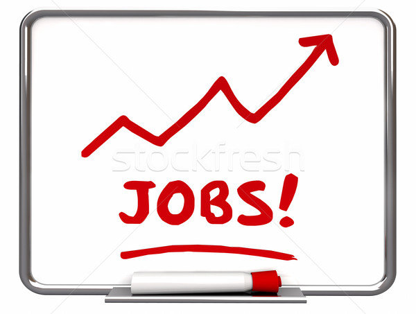 Jobs Find New Work Arrow Rising Employment 3d Illustration Stock photo © iqoncept