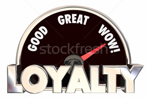 Loyaliteit klanten tevreden snelheidsmeter 3D Stockfoto © iqoncept