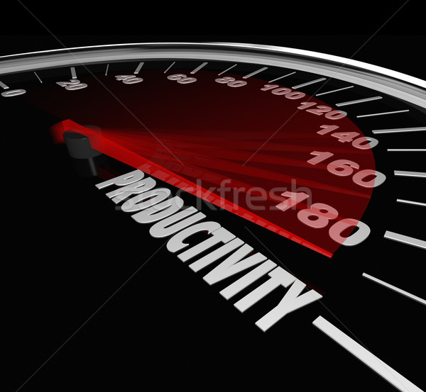 Productivity Measurement Speedometer High Output Level Efficienc Stock photo © iqoncept