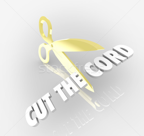 Cut the Cord Frustrated Customer Dissatisfaction Terminate Servi Stock photo © iqoncept