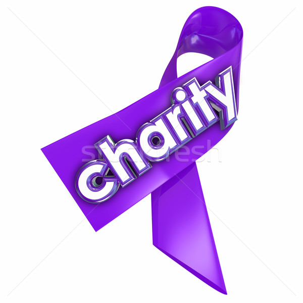 Charity Ribbon Fundraiser Awareness Non-Profit Worthy Cause Stock photo © iqoncept
