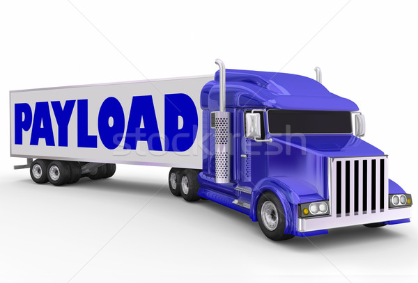 Payload Trailer Truck Shipment Hauling Delivery Stock photo © iqoncept