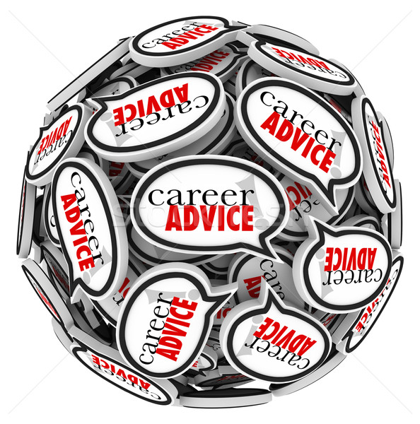 Career Advice Speech Bubble Sphere Job Work Tips Stock photo © iqoncept