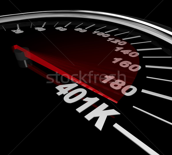 401K - Number on Speedometer Stock photo © iqoncept