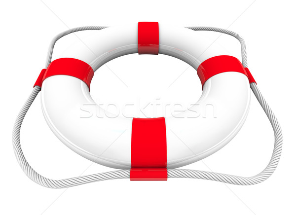 Life Preserver Water Rescue Saver SOS Coast Guard 3d White Red Stock photo © iqoncept