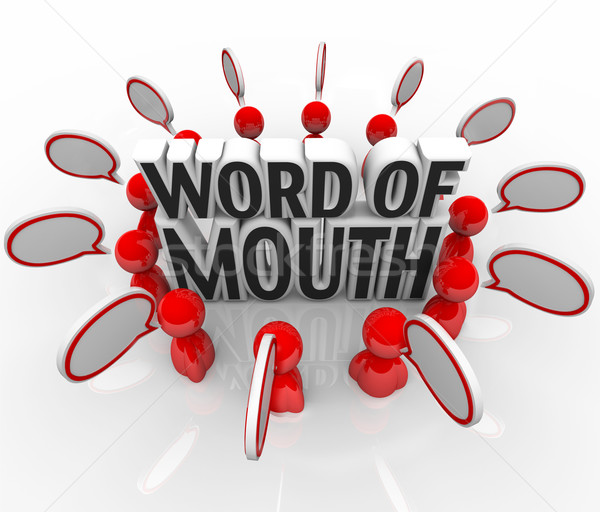 Słowo usta dymka ludzi dyskusji kilka Zdjęcia stock © iqoncept