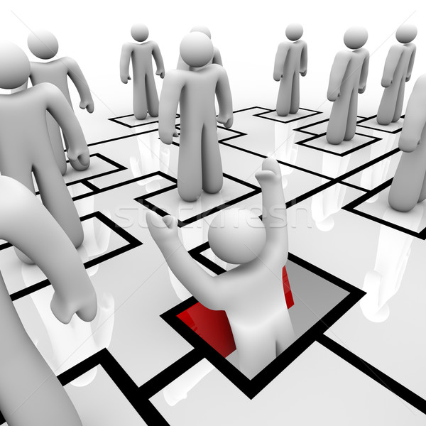 Position Eliminated - Falling Through Trap Door Stock photo © iqoncept