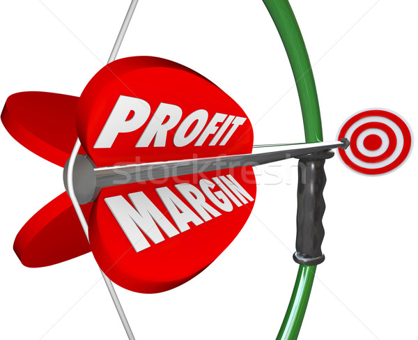 Profit Margin Bow Arrow Aiming Target Increased Earnings Stock photo © iqoncept
