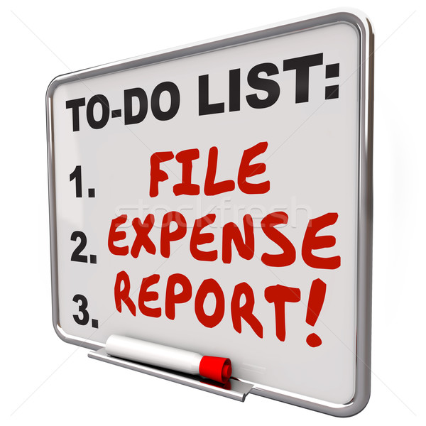 File Expense Report Words To Do List Reminder Board Stock photo © iqoncept