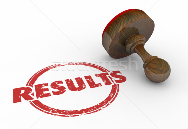 Results Test Evaluation Round Red Stamp Word 3d Illustration Stock photo © iqoncept