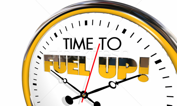 Time to Fuel Up Energize Clock Nutrition Eat 3d Illustration Stock photo © iqoncept