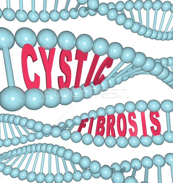 Stock photo: Cystic Fibrosis - Words in DNA