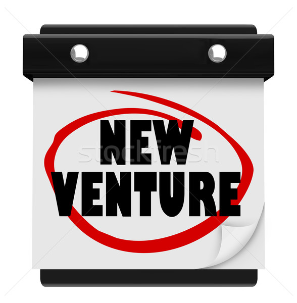 New Venture Wall Calendar Launch Reminder Business Startup Stock photo © iqoncept