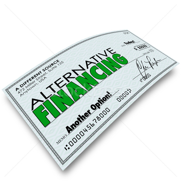 Alternativa financiamento verificar dinheiro empréstimo diferente Foto stock © iqoncept