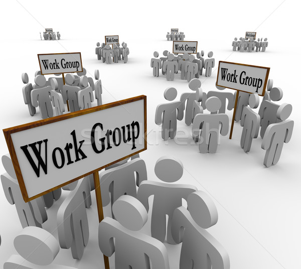 Several Work Groups of Workers Divided Tasks  Stock photo © iqoncept