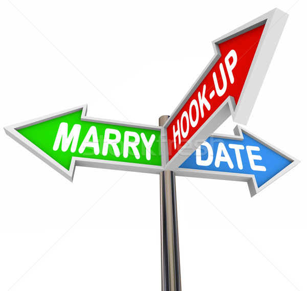 Marry Date Hook Up One Night Stand Dating Choice Signs Stock photo © iqoncept