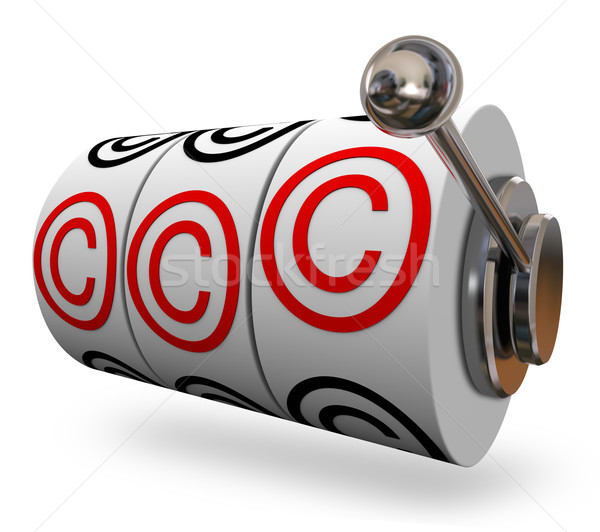 Copyright Symbol Slot Machine Words Three C Letters Stock photo © iqoncept