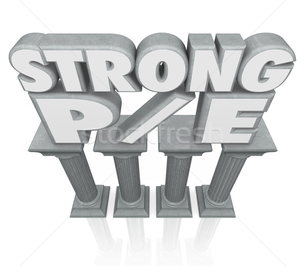 Strong P/E Price to Earnings Stock Valuation Ratio Investment Mu Stock photo © iqoncept