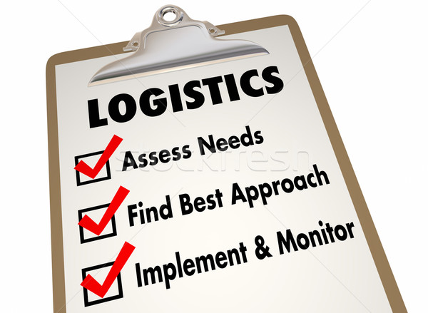 Logistics Clipboard Checklist Manage Shipping Deliveries 3d Illu Stock photo © iqoncept