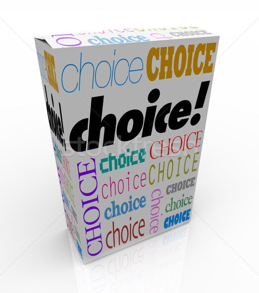 Choice - A Product Box Gives You an Alternative to Choose Stock photo © iqoncept