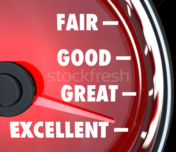 Good Great Excellent Speedometer Improvement Stock photo © iqoncept