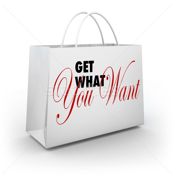 Get What You Want Shopping Bag Shopping Store Sale Buying Stock photo © iqoncept