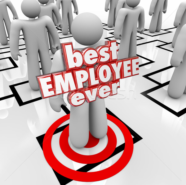 Stock photo: Best Employee Ever Person Worker Org Chart 3d Words