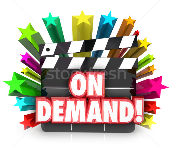 Video On Demand VOD Movie Clapper Board Stock photo © iqoncept