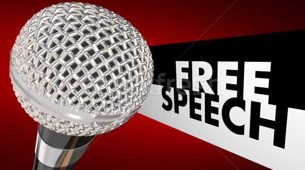 Free Speech First Amendment Right Freedom Expression Microphone  Stock photo © iqoncept