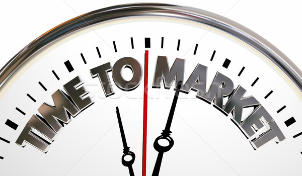 Time to Market Product Launch Speed Clock 3d Illustration Stock photo © iqoncept