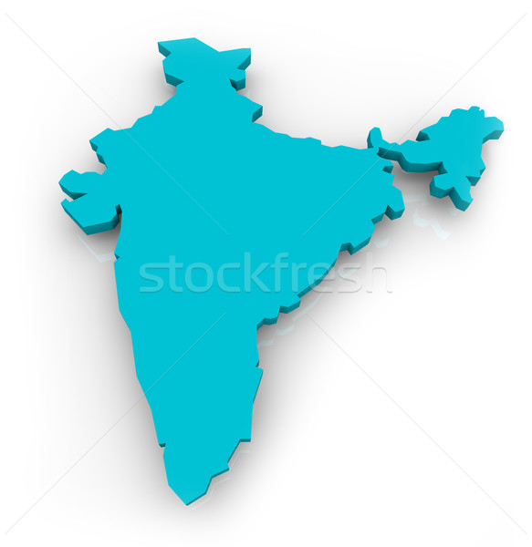 Map of India - Blue Stock photo © iqoncept