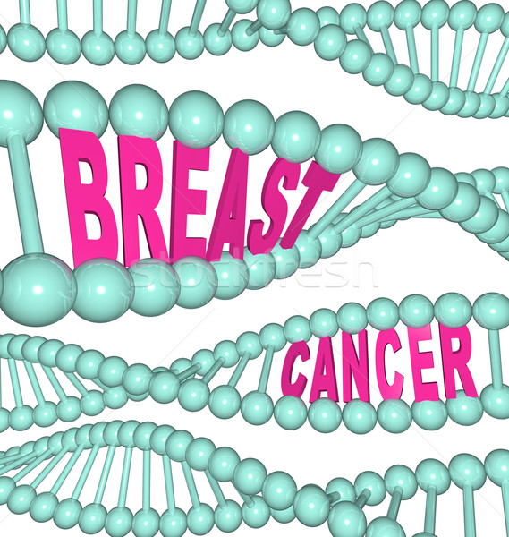 Cancerul de san ADN-ul cuvinte femei corp sănătate Imagine de stoc © iqoncept