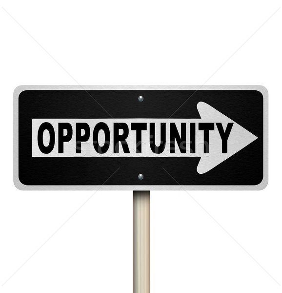 Opportunity One-Way Road Sign Chance for Success Stock photo © iqoncept