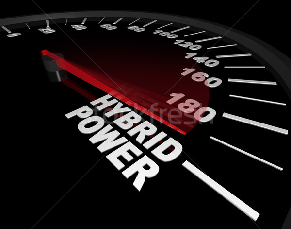 Hybrid Power - Speedometer Stock photo © iqoncept