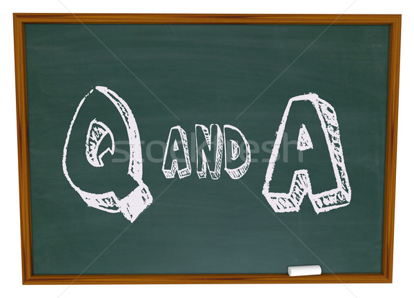 Questions and Answers - Chalkboard Stock photo © iqoncept