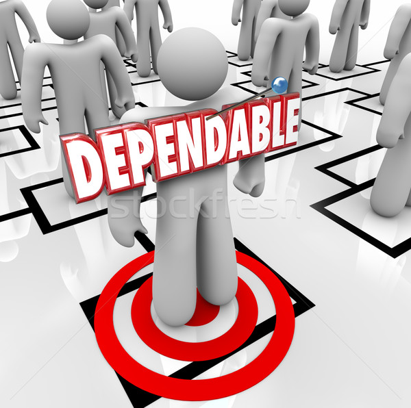 Dependable Word Best Reliable Worker Staff Employee Org Chart  Stock photo © iqoncept