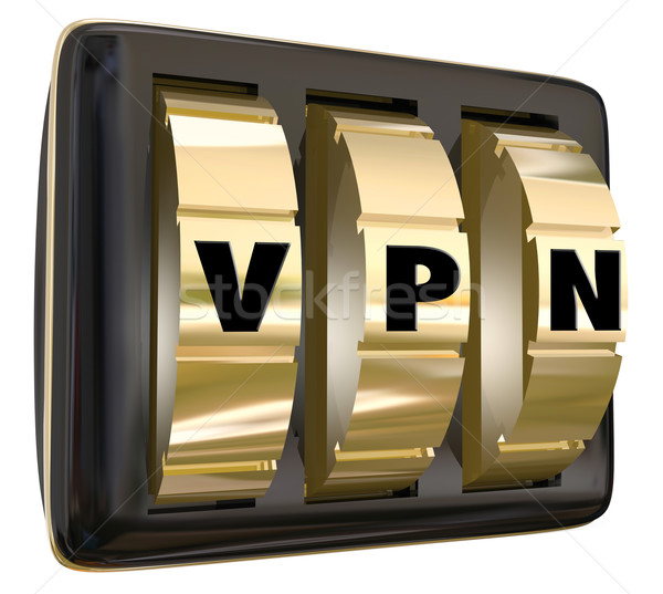 VPN Lock Dials Virtual Personal Network Internet Connection Secu Stock photo © iqoncept