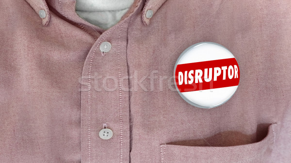 Disruptor Button Pin Change Agent Innovator 3d Illustration Stock photo © iqoncept
