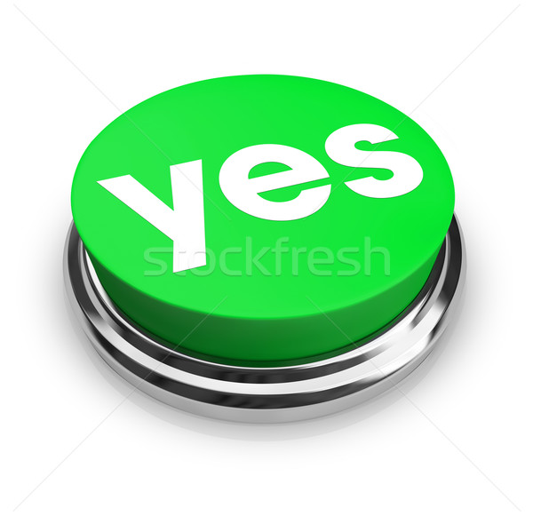 Yes - Green Button Stock photo © iqoncept