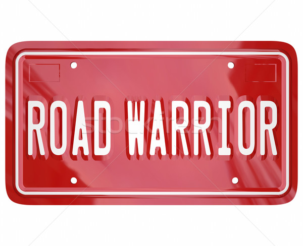 Road Warrior Words License Plate Business Traveler Salesperson Stock photo © iqoncept