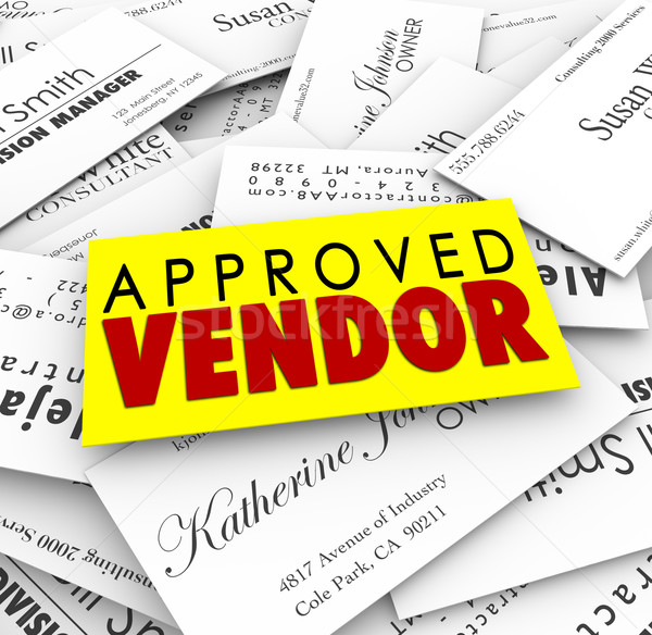 Approved Vendor Business Cards Preferred Provider Best Service C Stock photo © iqoncept