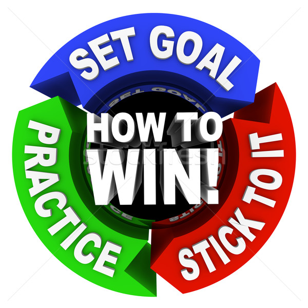 Stock photo: How to Win - 3 Arrows of Advice