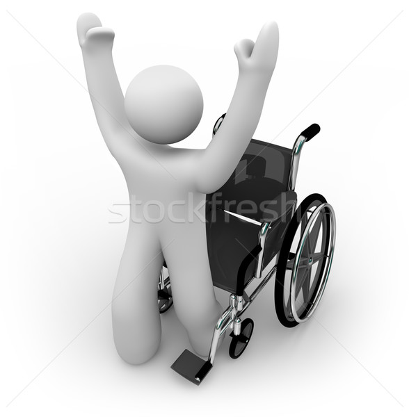 Cured Person Rising from Wheelchair Stock photo © iqoncept