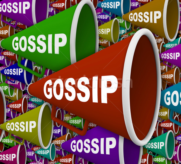 Gossip - Word on Many Bullhorns Stock photo © iqoncept